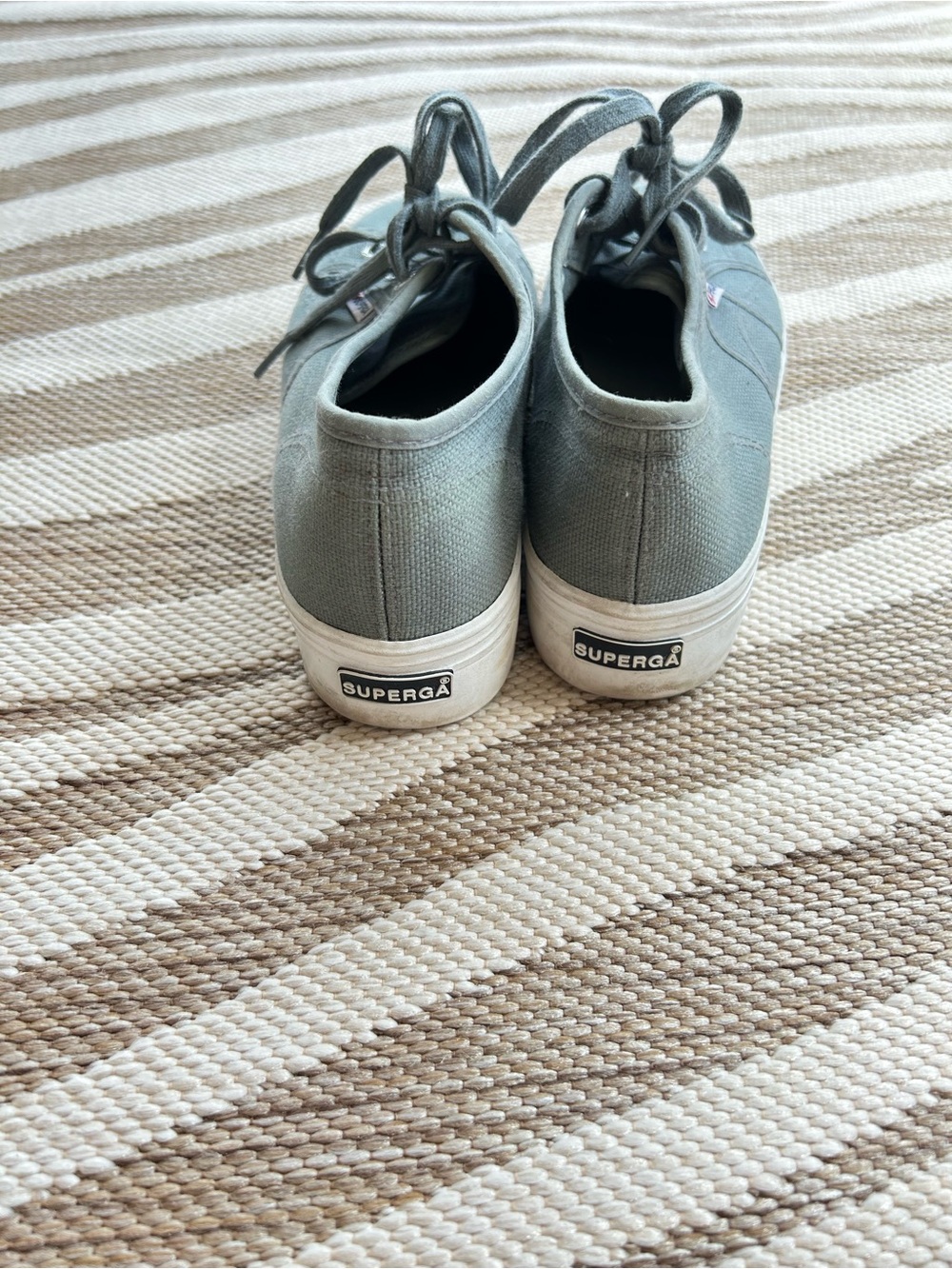Superga Green Platform Canvas Sneakers size 38 - Picture 5 of 7